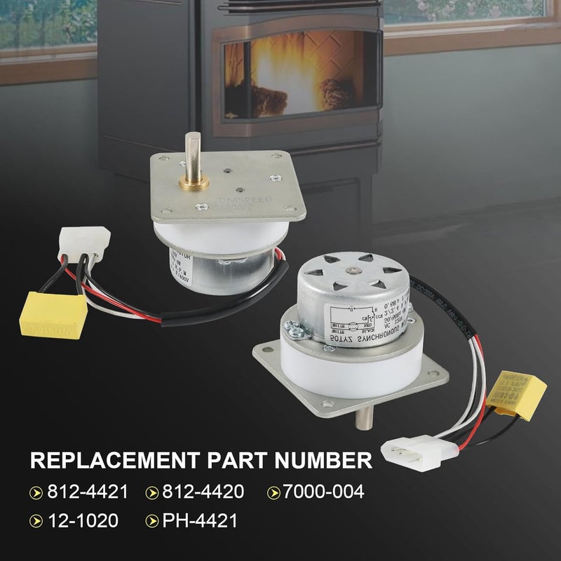 RALZAOTO محرك تغذية أوغر 2.4RPM معتمد من AC120V متوافق مع قطع غيار كوادرا-فاير 812-4421 و 812-4420، متوافق مع هيتيليتور PS35 PS50 CAB50 7000-500 PH - Image 4